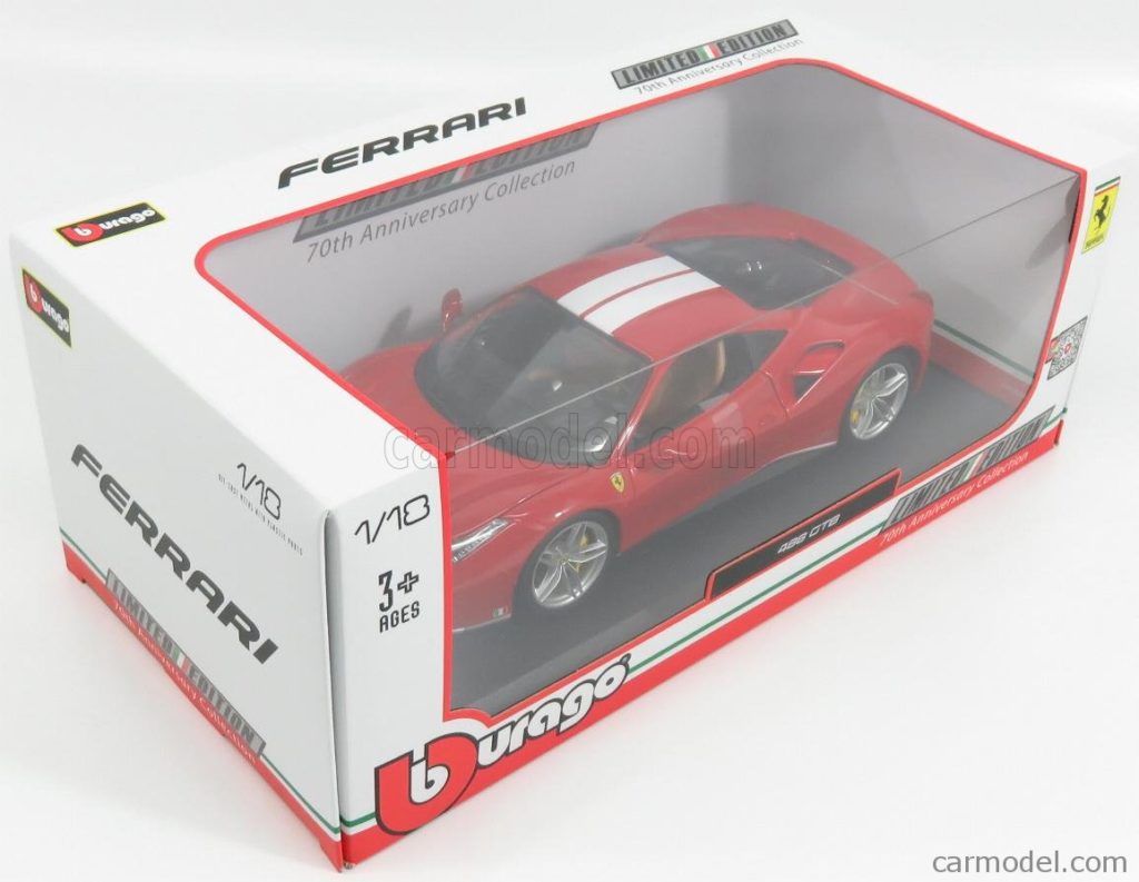 Bburago 1:18 Ferrari 488GTB 70th Anniversary The Schumacher - Box