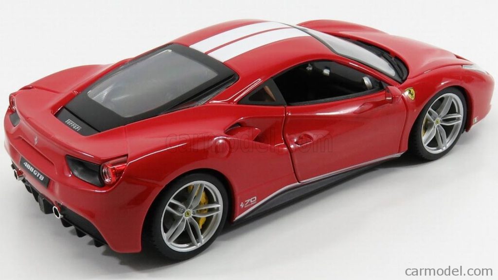 Bburago 1:18 Ferrari 488GTB 70th Anniversary The Schumacher - Rear