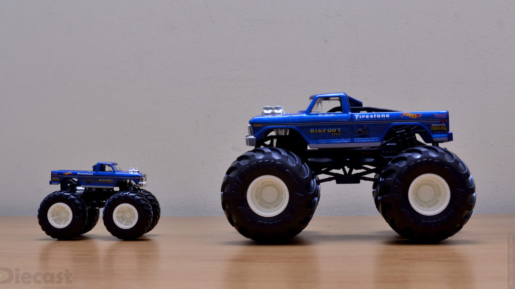 Hot Wheels Bigfoot Monster Truck - Size Comparison