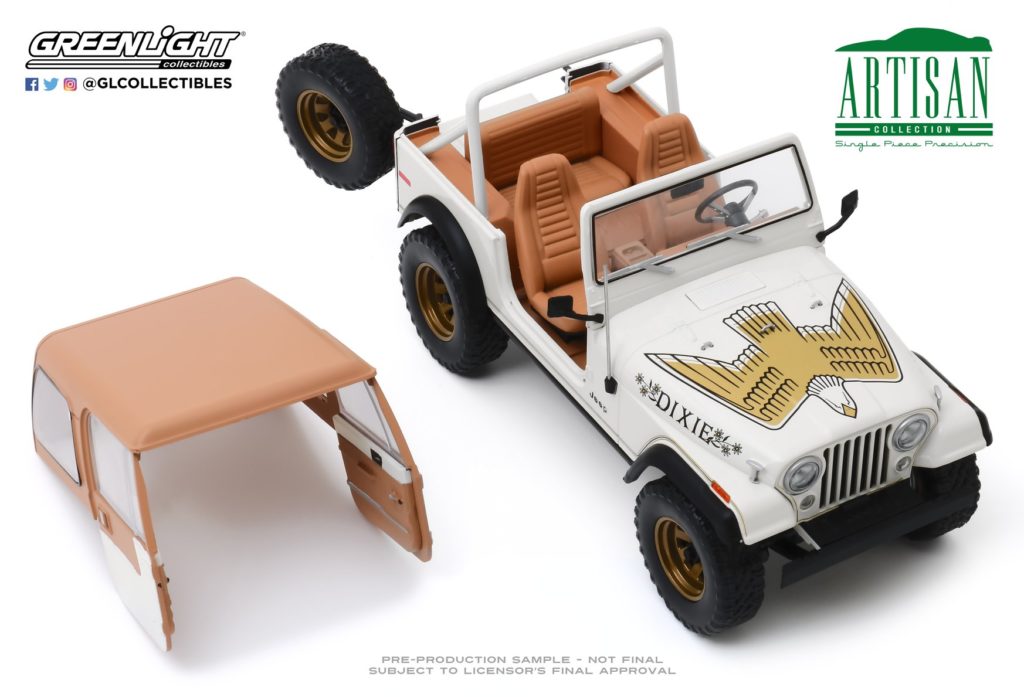 Greenlight 1:18 1979 Jeep CJ7 Golden Eagle Dixie