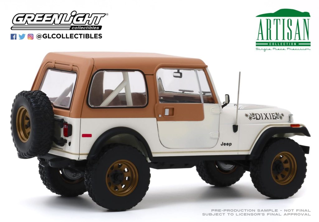 Greenlight 1:18 1979 Jeep CJ7 Golden Eagle Dixie